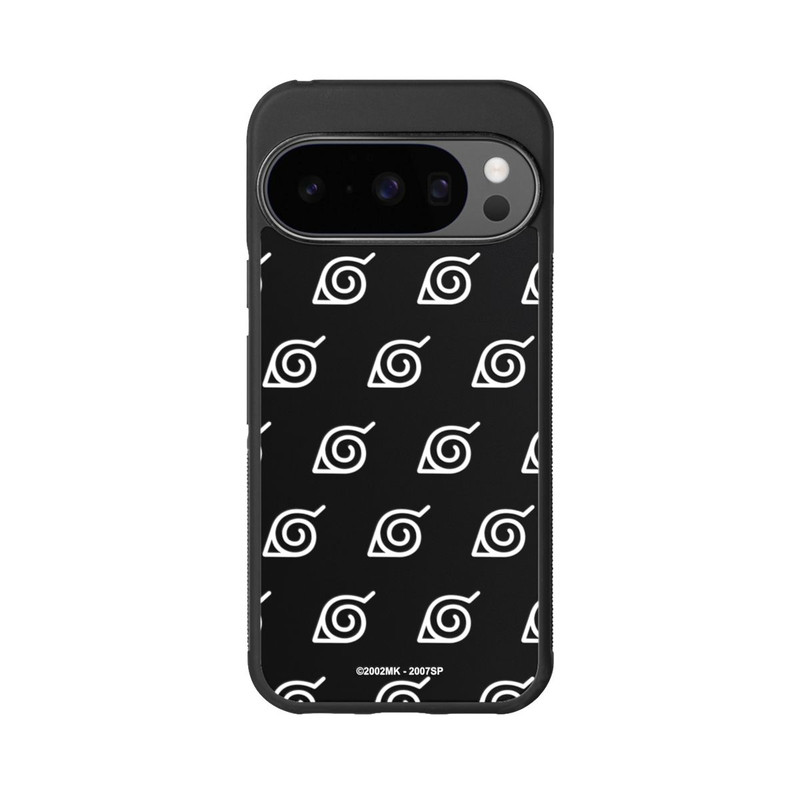 Pixel 10 Pro Base Case Weißes Konoha-Muster Transparent
