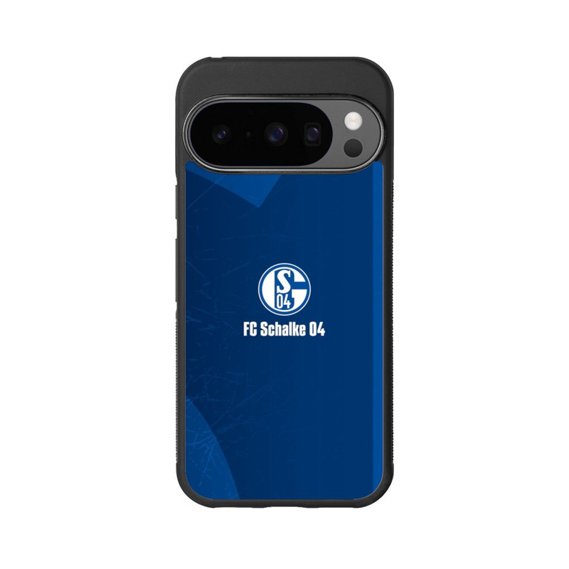 Pixel 10 Pro Base Case Schalke 04 Blauer Hintergrund Mit Logo