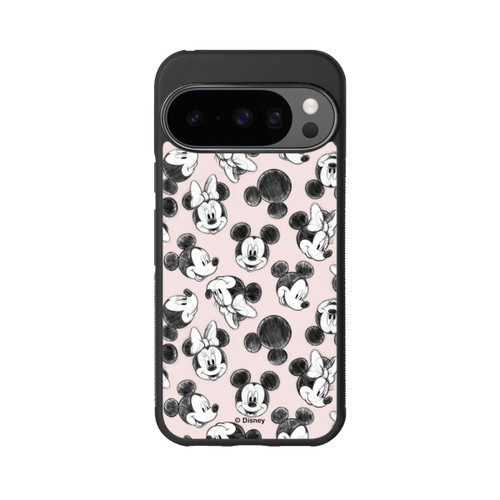 Google Pixel 10 Pro Base Case Minnie &amp; Mickey Viele Gesichter Pink