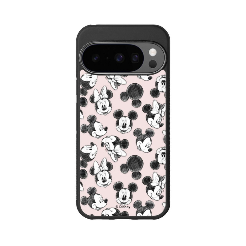 Pixel 10 Pro Base Case Minnie & Mickey Viele Gesichter Pink