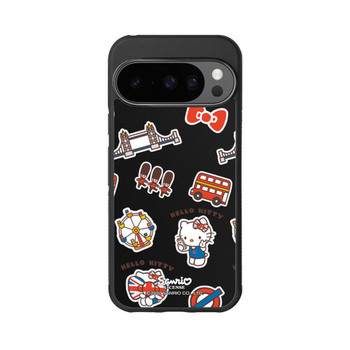 Google Pixel 10 Pro Base Case Hello Kitty Londoner Abzeichen Transparent