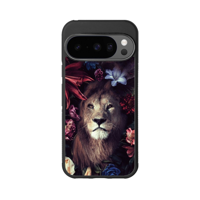 Pixel 10 Pro Base Case Löwe Blumenrahmen
