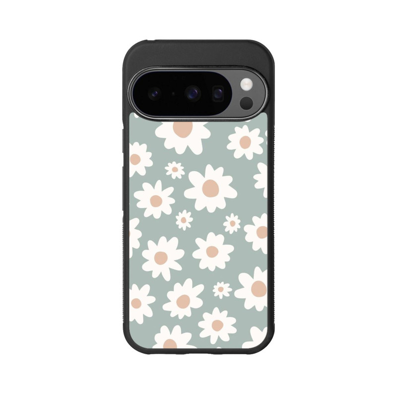 Pixel 10 Pro Base Case Gänseblümchen Muster grün