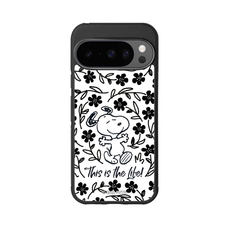 Pixel 10 Pro Base Case Snoopy schwarz und weiß This Is The Life
