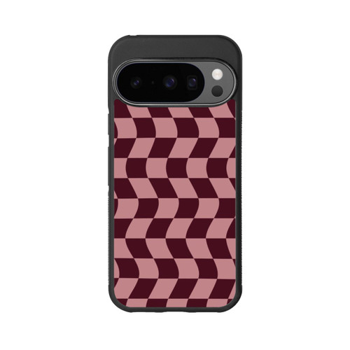 Google Pixel 10 Pro Base Case Schachbrett Rot-Rosa