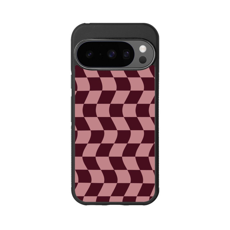 Pixel 10 Pro Base Case Schachbrett Rot-Rosa
