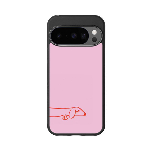 Google Pixel 10 Pro Base Case Dachshund Illustration Pink