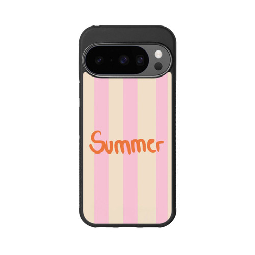 Google Pixel 10 Pro Base Case Summer- Rosa und Orange Streifen Hintergrund