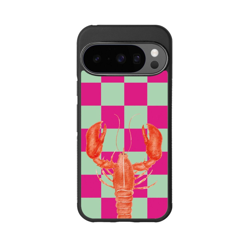 Pixel 10 Pro Base Case Pink Checkers Lobster