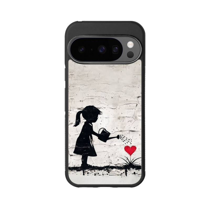 Pixel 10 Pro Base Case Girl Watering Bunch of Flowers 