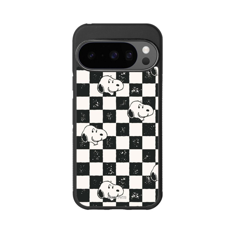 Pixel 10 Pro Base Case Snoopy Heads Checked Pattern
