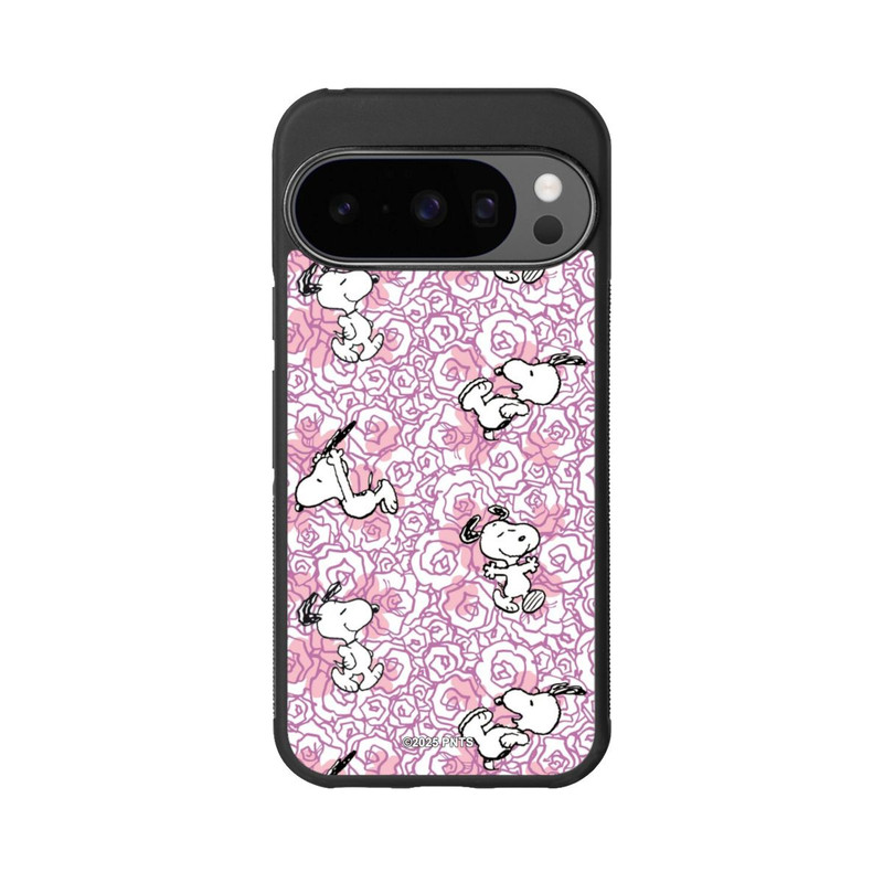 Pixel 10 Pro Base Case Peanuts Pink Roses Pattern