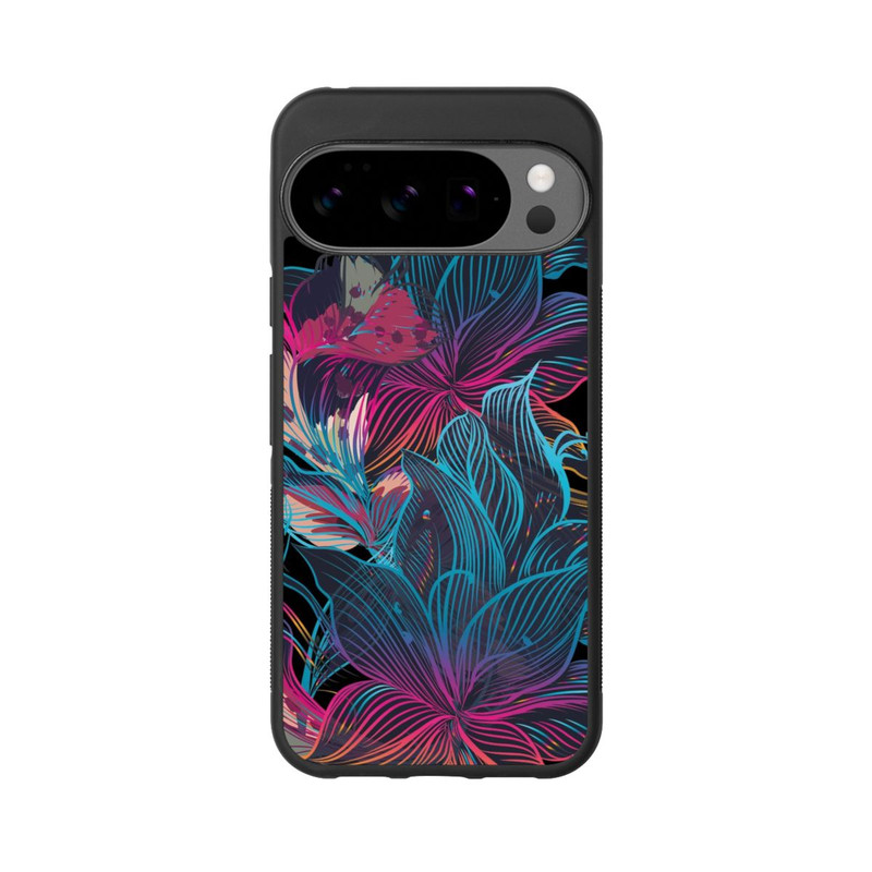 Pixel 10 Pro XL Base Case Neon Flower Power