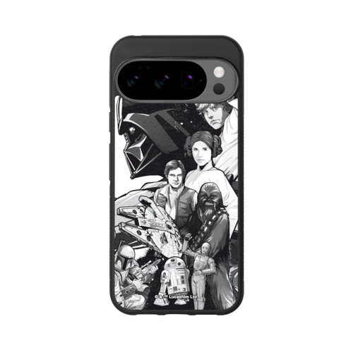 Google Pixel 10 Pro XL Base Case StarWars Charaktere - Schwarz-Weiß