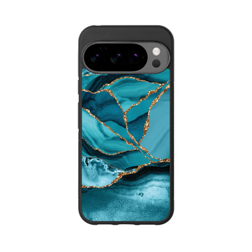 Google Pixel 10 Pro XL Base Case Eisblaue Marmor Landschaft