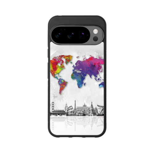 Google Pixel 10 Pro XL Base Case Weltkarte mit Skyline