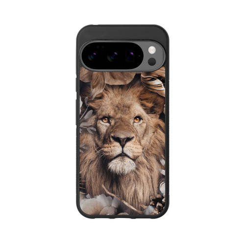 Google Pixel 10 Pro XL Base Case Löwe Blumenrahmen Beige