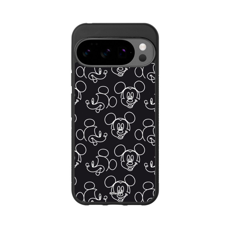 Pixel 10 Pro XL Base Case Disney Mickey Muster Schwarz