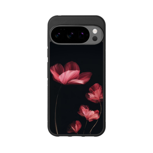 Google Pixel 10 Pro XL Base Case Burgunder Blüten schwarz