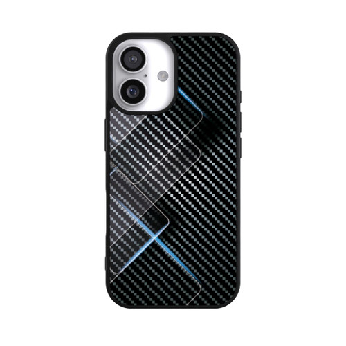  Base Case Blaue Linien auf Karbon