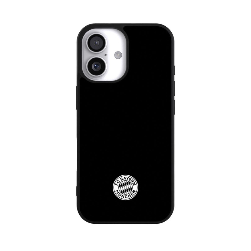 iPhone 17 Base Case Klassisches FCB Logo Klein - Weiß auf Schwarz