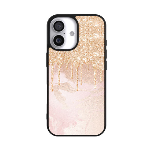  Base Case  Roségoldener Glitzer Tropfen Look