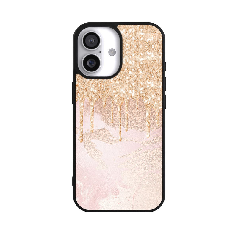 iPhone 17 Base Case  Roségoldener Glitzer Tropfen Look