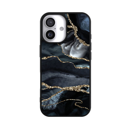  Base Case Dunkler Marmor Gold Glitzerlook