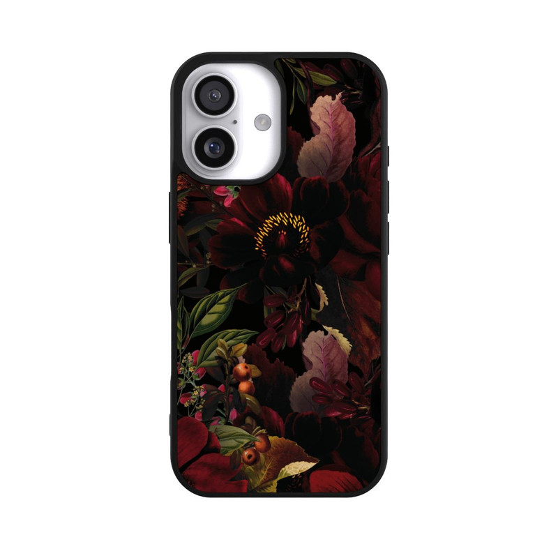 iPhone 17 Base Case Dunkle Rote Vintage Barock Rosen