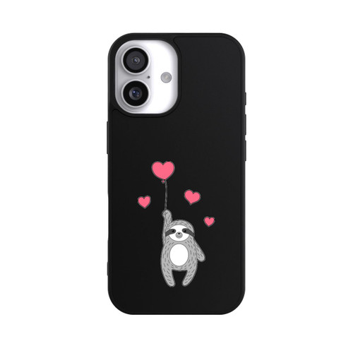 Apple iPhone 17 Base Case Faultier mit Herzen transparent