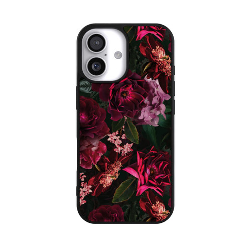  Base Case Dunkle romantische Vintage Rosen und Pfingstrosen