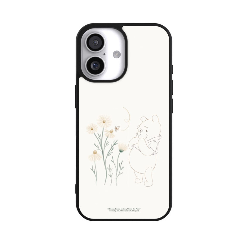 iPhone 17 Base Case Winnie Puuh sieht sich Gänseblümchen an