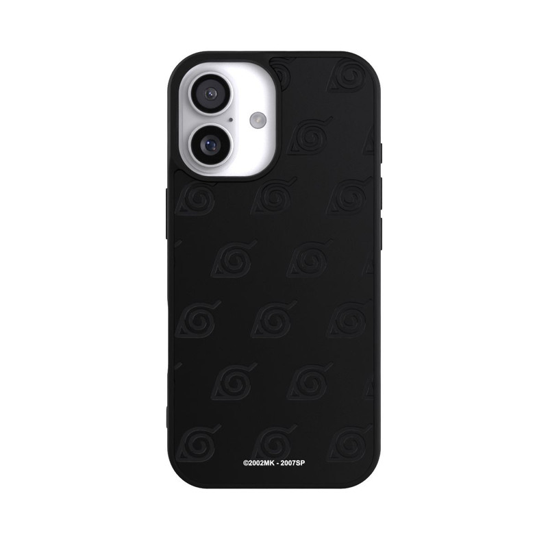 iPhone 17 Base Case Schwarzes Konoha-Muster Transparent