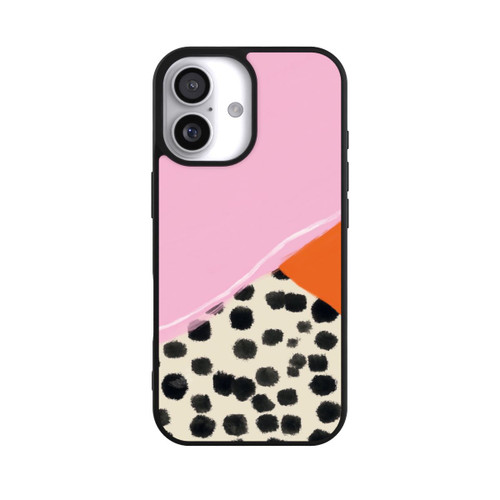  Base Case Rosa und Orange Gepunkteter Hintergrund