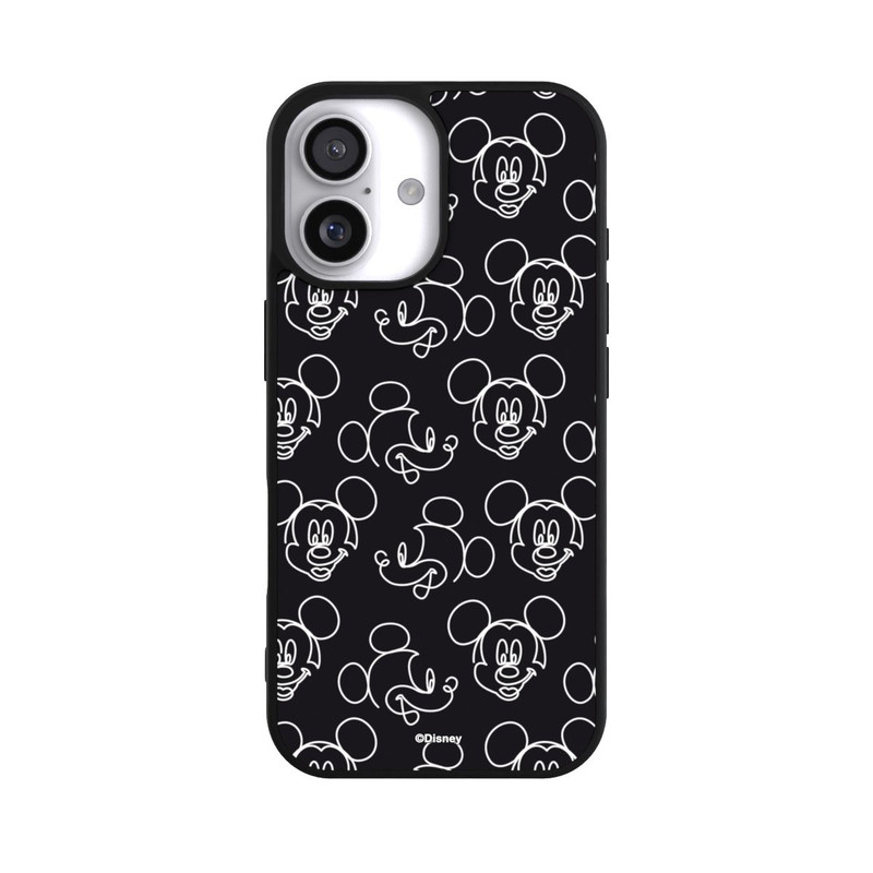 iPhone 17 Base Case Disney Mickey Muster Schwarz