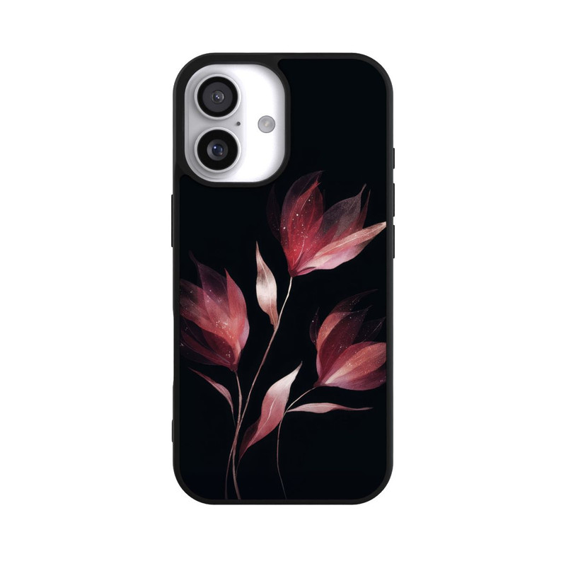 iPhone 17 Base Case Burgunderrote Blume Negativ