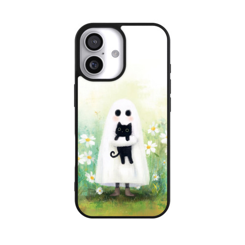  Base Case Geist und Katze Halloween mit KI