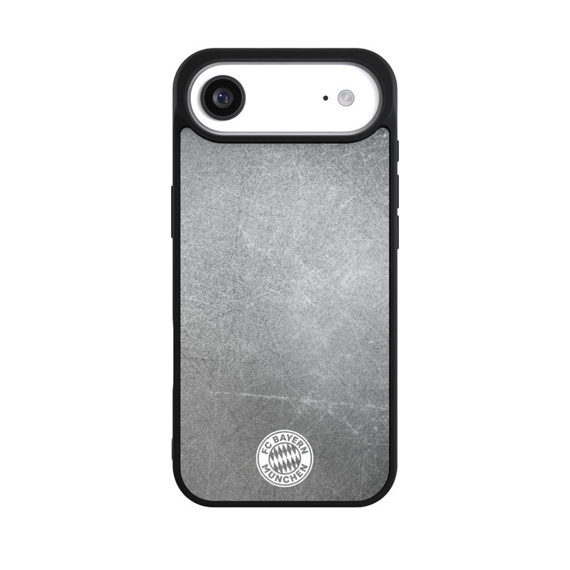 iPhone Air Base Case Klassisches FCB Logo Klein - Weiß auf Metalllook
