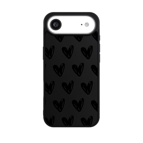 Apple iPhone Air Base Case Herzen Schwarz ohne Hintergrund