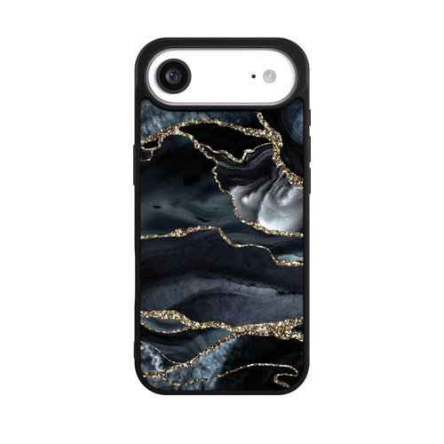 Apple iPhone Air Base Case Dunkler Marmor Gold Glitzerlook
