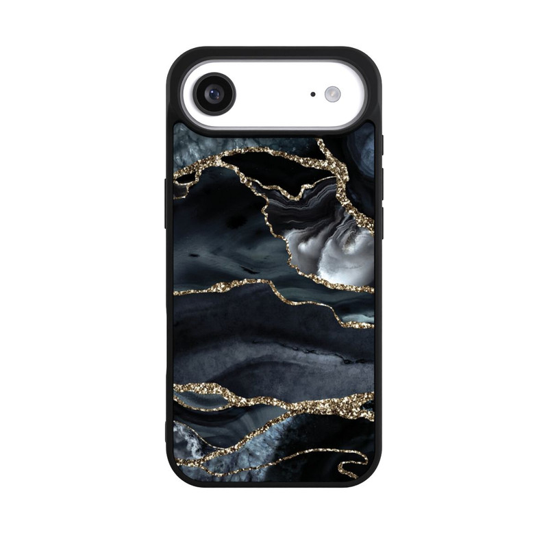 iPhone Air Base Case Dunkler Marmor Gold Glitzerlook