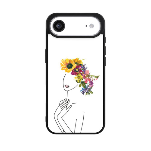 Apple iPhone Air Base Case Line Art Frau mit Blumenkrone