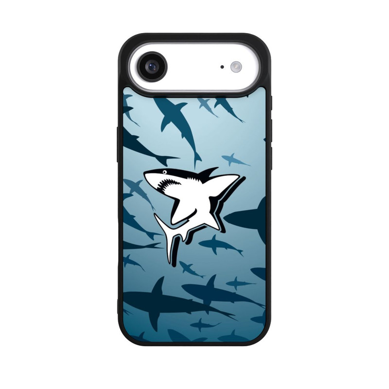 iPhone Air Base Case Haie Muster Blau