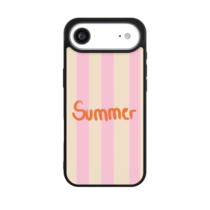 iPhone Air Base Case Summer- Rosa und Orange Streifen Hintergrund