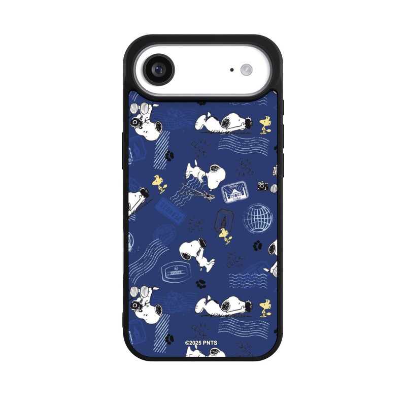 iPhone Air Base Case Peanuts Travel Stamps Pattern Blue