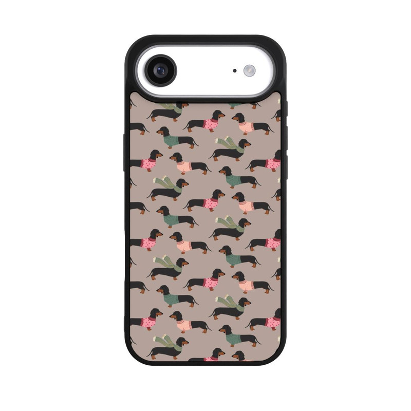 iPhone Air Base Case Dackel Muster Winter