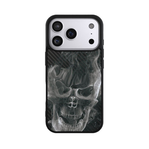Apple iPhone 17 Pro Base Case rauchender Totenkopf Carbon