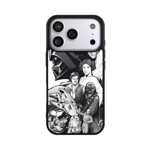 Apple iPhone 17 Pro Base Case StarWars Charaktere - Schwarz-Weiß