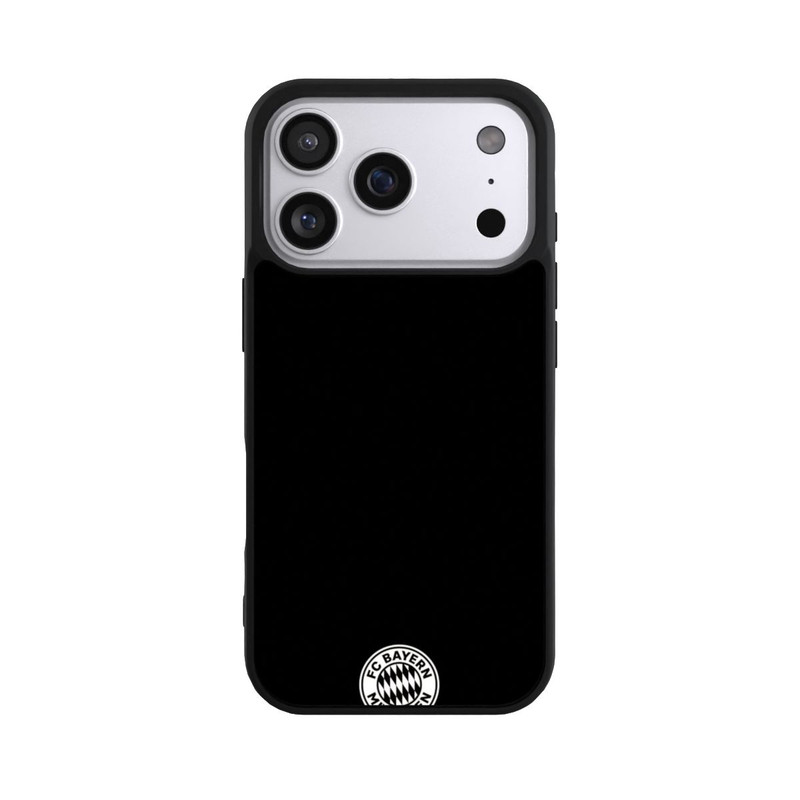 iPhone 17 Pro Base Case Klassisches FCB Logo Klein - Weiß auf Schwarz