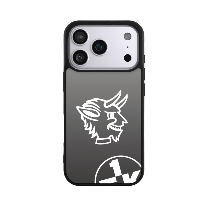 iPhone 17 Pro Base Case Teufelskopf FCK auf Schwarz
